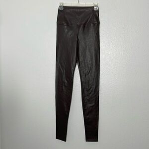 Aritzia Wilfred Free Leggings Brown Daria Pant Faux Leather Pants Size XS